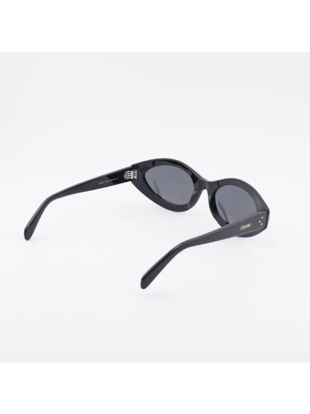 Celine CL40311I 01A Sunglasses Black Cat Eye Frame, Grey Lenses